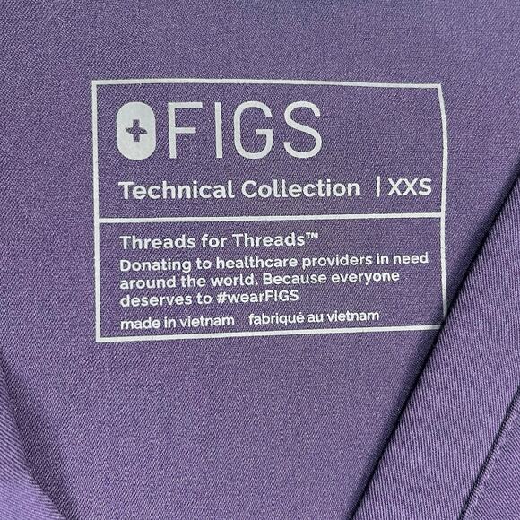 Figs Scrub Set Purple Shadow Zamora Jogger Pants XSP Catarina Top XXS - Picture 10 of 16
